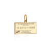 Saint Kitts and Nevis Passport Stamp Charm Solid Gold