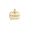 Saint Lucia Passport Stamp Charm Solid Gold