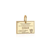 Sudan Passport Stamp Charm Solid Gold
