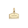 Tanzania Passport Stamp Charm Solid Gold