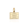 Tuvalu Passport Stamp Charm Solid Gold