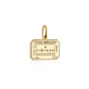 Vietnam Passport Stamp Charm Solid Gold