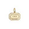 Yemen Passport Stamp Charm Solid Gold