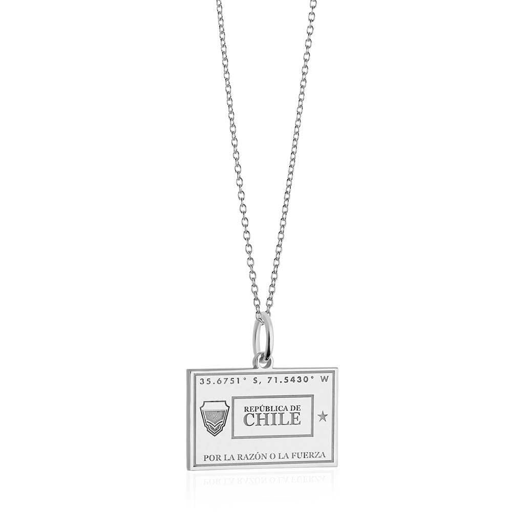 Silver Chile Charm, Passport Stamp - JET SET CANDY  (2483202752570)