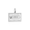 Chile Passport Stamp Charm Silver