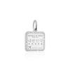 South Korea Passport Stamp Charm Silver