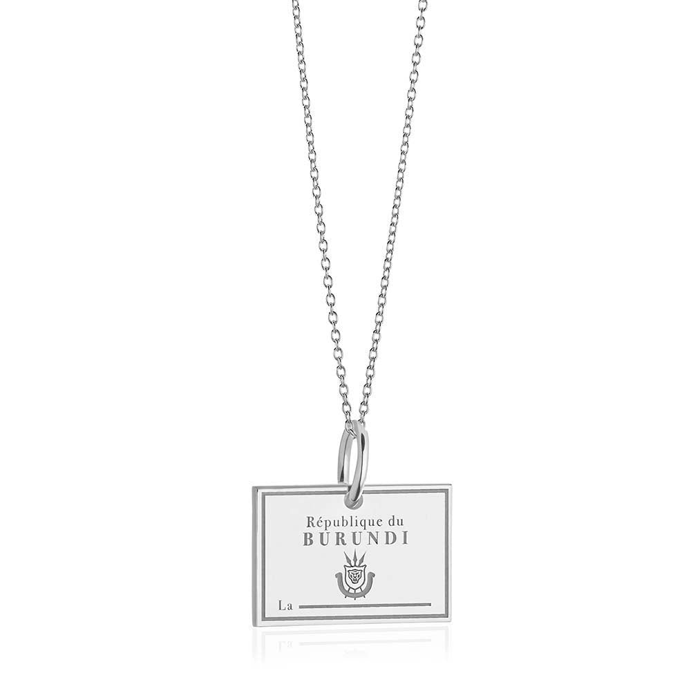 Sterling Silver Travel Charm, Burundi Passport Stamp - JET SET CANDY  (1720204951610)