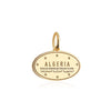 Algeria Passport Stamp Charm Solid Gold