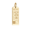 Doha Qatar DOH Luggage Tag Charm Gold