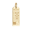 Solid Gold Travel Charm, DOH Doha Luggage Tag - JET SET CANDY  (1720179130426)