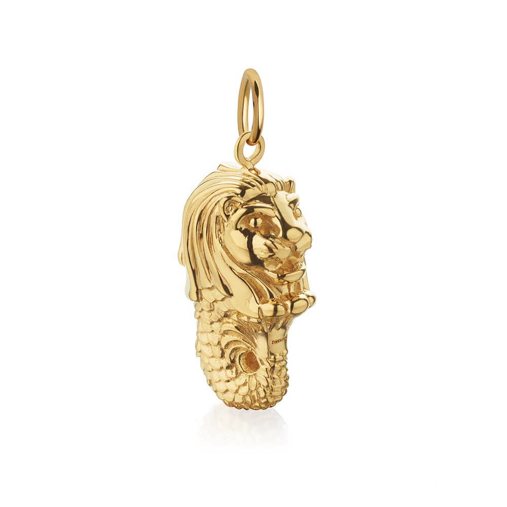 Gold Merlion Charm - JET SET CANDY  (1720168218682)