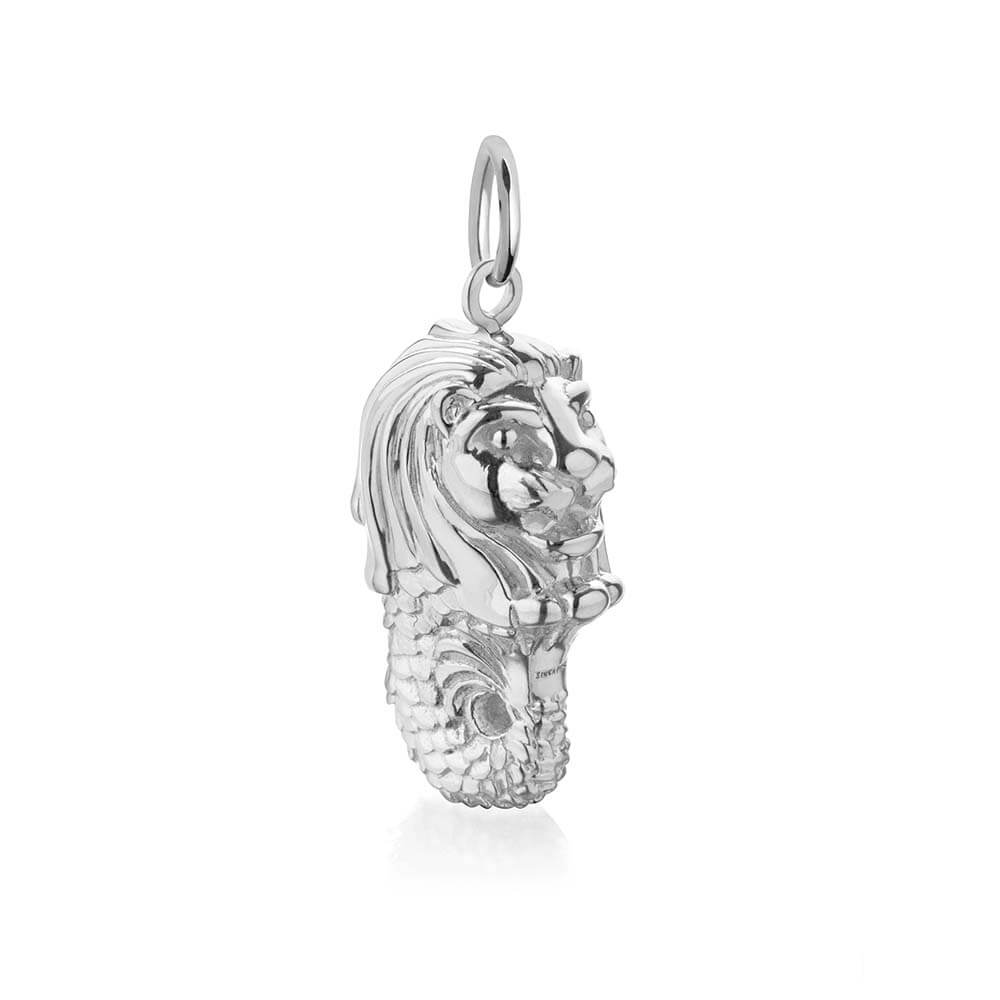 Silver Merlion Charm - JET SET CANDY  (1720168087610)