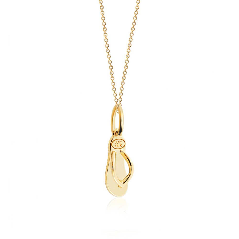 Solid Gold Mini Flip Flop Charm - JET SET CANDY  (2283792597050)