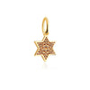 Star of David Etched Charm, Solid Gold Mini