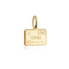 Spain Passport Stamp Charm, Solid Gold Mini