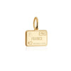 France Passport Stamp Mini Charm Solid Gold