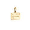 Germany Passport Stamp Mini Charm Solid Gold