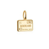 Netherlands Passport Stamp Charm Solid Gold Mini