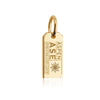 Aspen Colorado USA ASE Luggage Tag Charm Solid Gold Mini