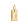 Solid Gold Mini Italian Charm, FCO Rome Luggage Tag - JET SET CANDY  (1720189845562)