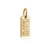Havana Cuba HAV Luggage Tag Mini Charm Solid Gold
