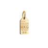 Solid Gold Mini Charm, HKG Hong Kong Luggage Tag - JET SET CANDY  (1720184012858)