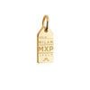 Milan Italy MXP Luggage Tag Mini Charm Solid Gold