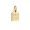 Mini Solid Gold Chicago Luggage Tag Charm - JET SET CANDY  (1925224235066)