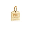 Mini Solid Gold Palm Beach Charm, PBI Luggage Tag - JET SET CANDY  (2283817074746)