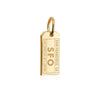 Mini Solid Gold San Francisco Charm, SFO Luggage Tag - JET SET CANDY  (2283818549306)