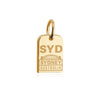 Mini Solid Gold Sydney Charm, SYD Luggage Tag - JET SET CANDY  (2283820056634)