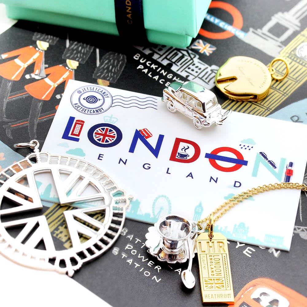 Solid Gold London Charm, LHR Luggage Tag - JET SET CANDY (1720187551802)