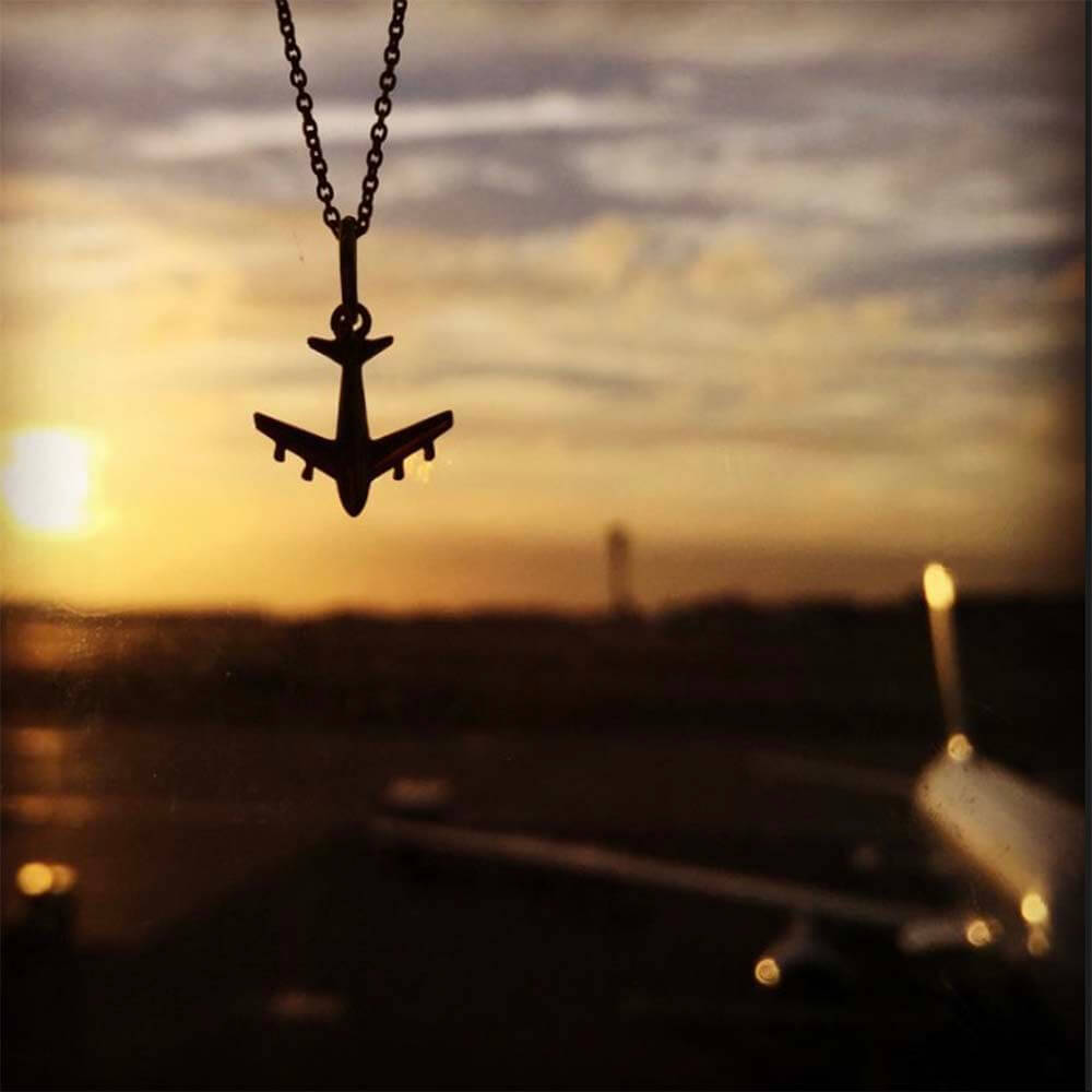 Solid Gold Airplane Charm, Mini - JET SET CANDY (4588412764248)