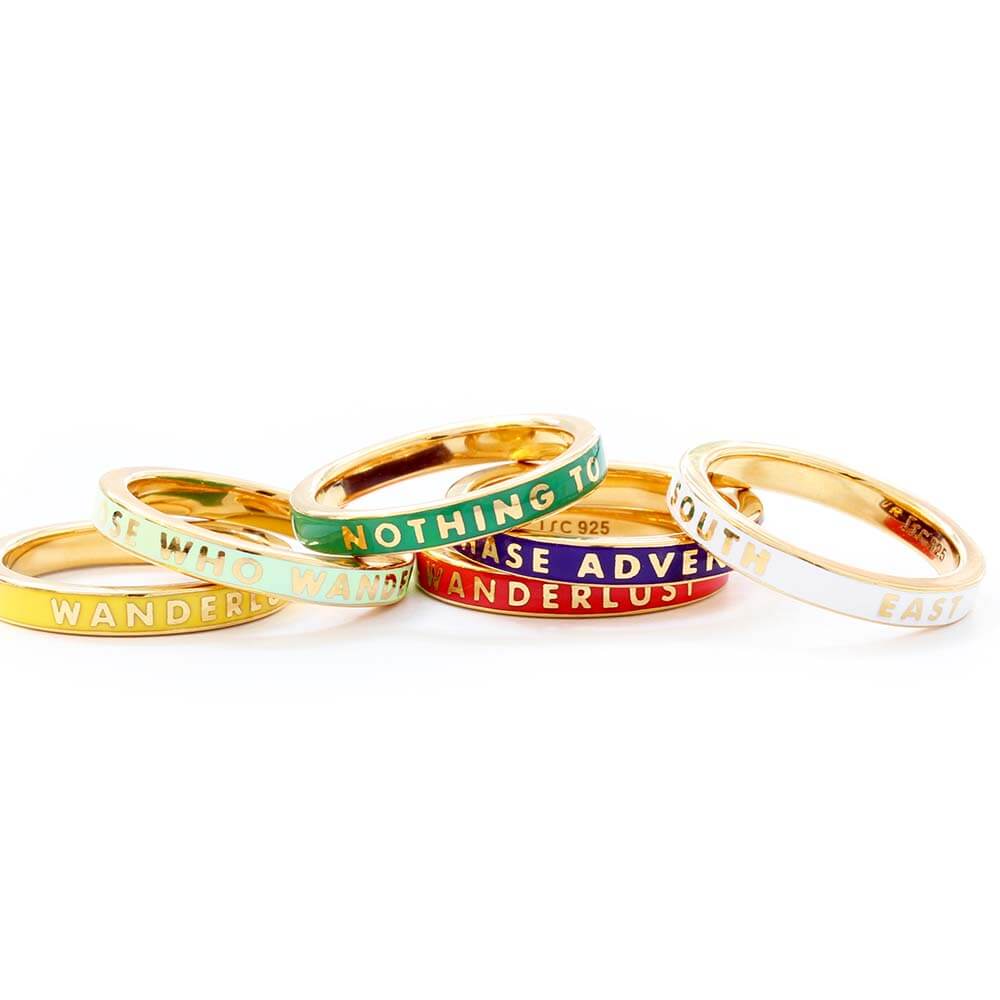 Purple Enamel Gold Ring, Chase Adventure - JET SET CANDY (2276743053370)