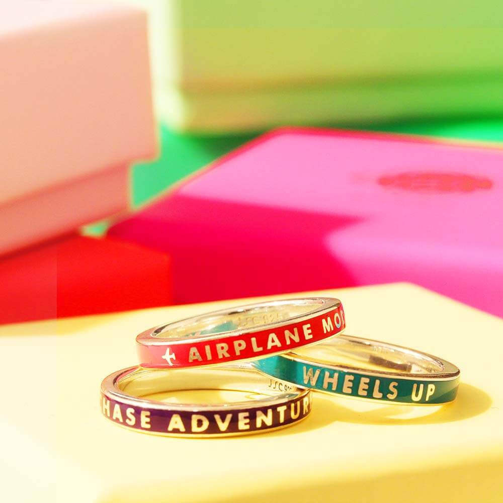 Purple Enamel Ring in Silver, Chase Adventure - JET SET CANDY (1720209440826)