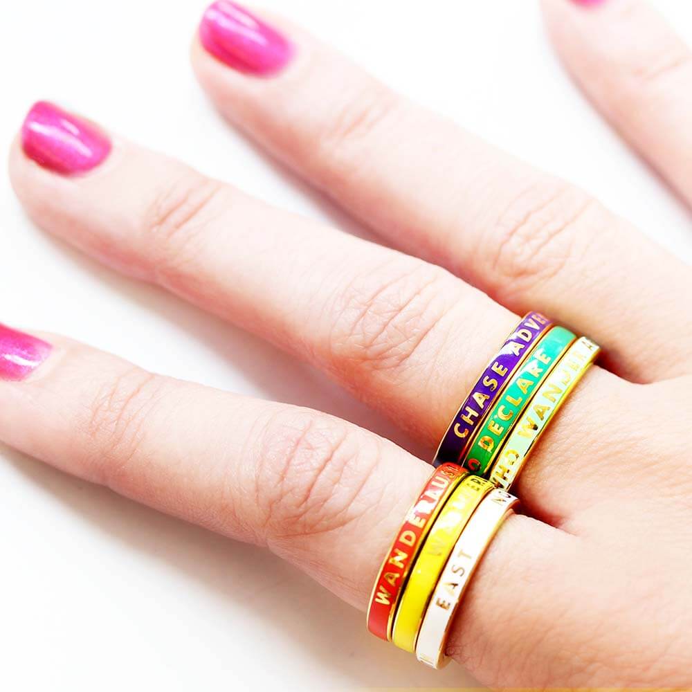 Purple Enamel Ring in Silver, Chase Adventure - JET SET CANDY (1720209440826)