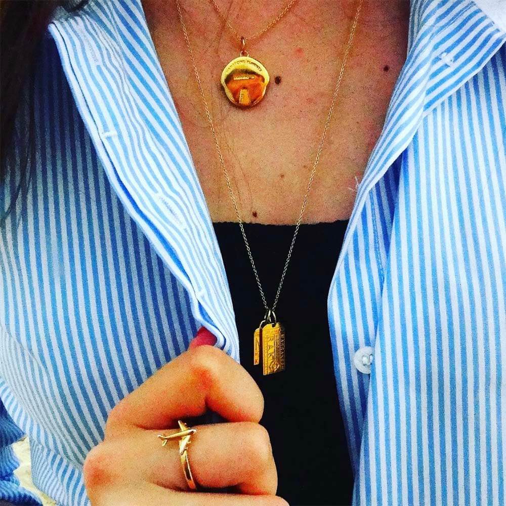 Gold Hamptons Spinner Charm - JET SET CANDY (1720173723706)