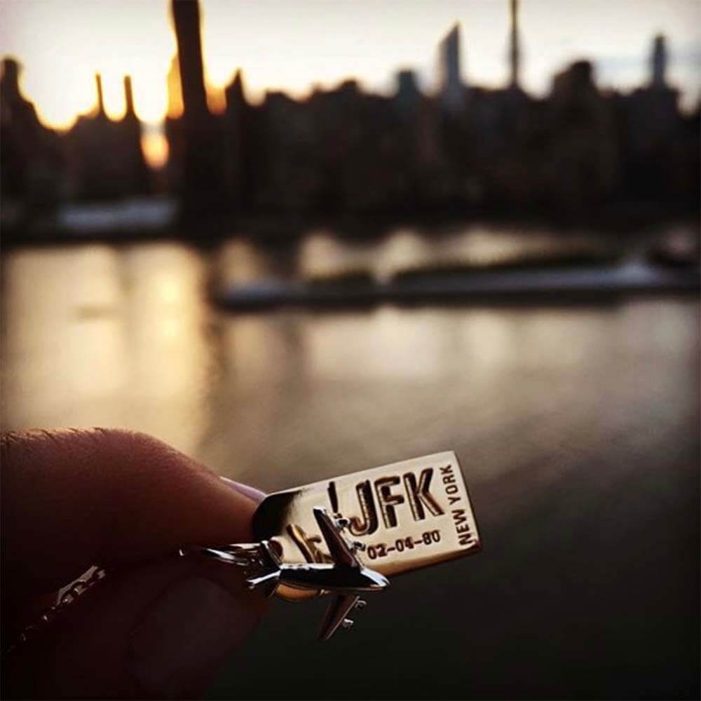 Silver New York Charm, JFK Luggage Tag - JET SET CANDY (1720189550650)