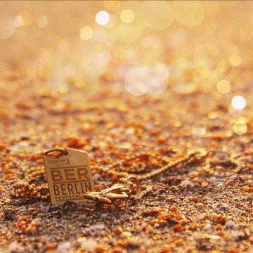 Solid Gold Berlin Charm, BER Luggage Tag