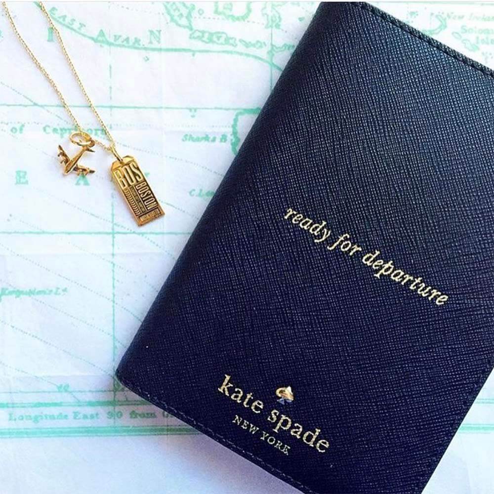 Jet Set Candy BOS Boston Luggage Tag Charm Gold