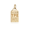 Taipei Asia TPE Luggage Tag Charm Solid Gold
