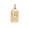 Solid Gold Asia Charm, TPE Taipei Luggage Tag - JET SET CANDY  (1720185585722)