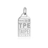 Silver Asia Charm, TPE Taipei Luggage Tag - JET SET CANDY  (1720185520186)