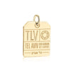 Gold Israel Charm, TLV Tel Aviv Luggage Tag - JET SET CANDY  (2283834310714)