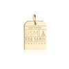 Koh Samui Thailand USM Luggage Tag Charm Gold