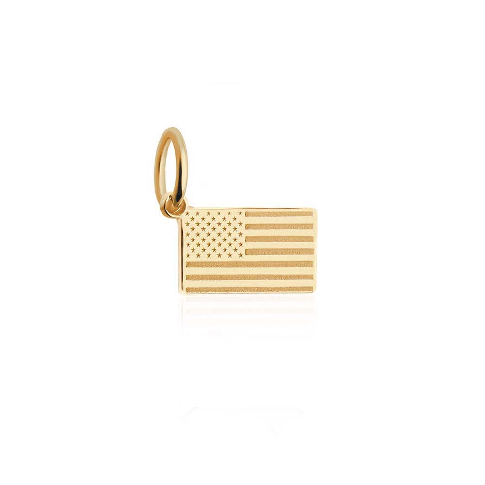 U.S.A 2024 flag 14k solid gold pendant