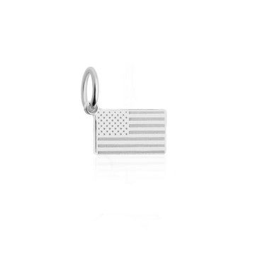 Gift: Flag Charm USA, Silver Mini