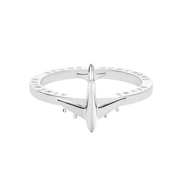 Airplane Ring, Silver