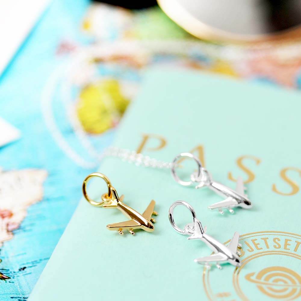 Gold Airplane Charm, Mini - JET SET CANDY (2276414095418)