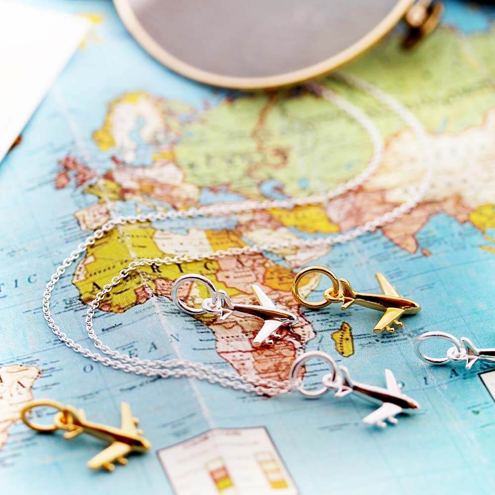 Silver Airplane Charm, Mini - JET SET CANDY (2276411965498)